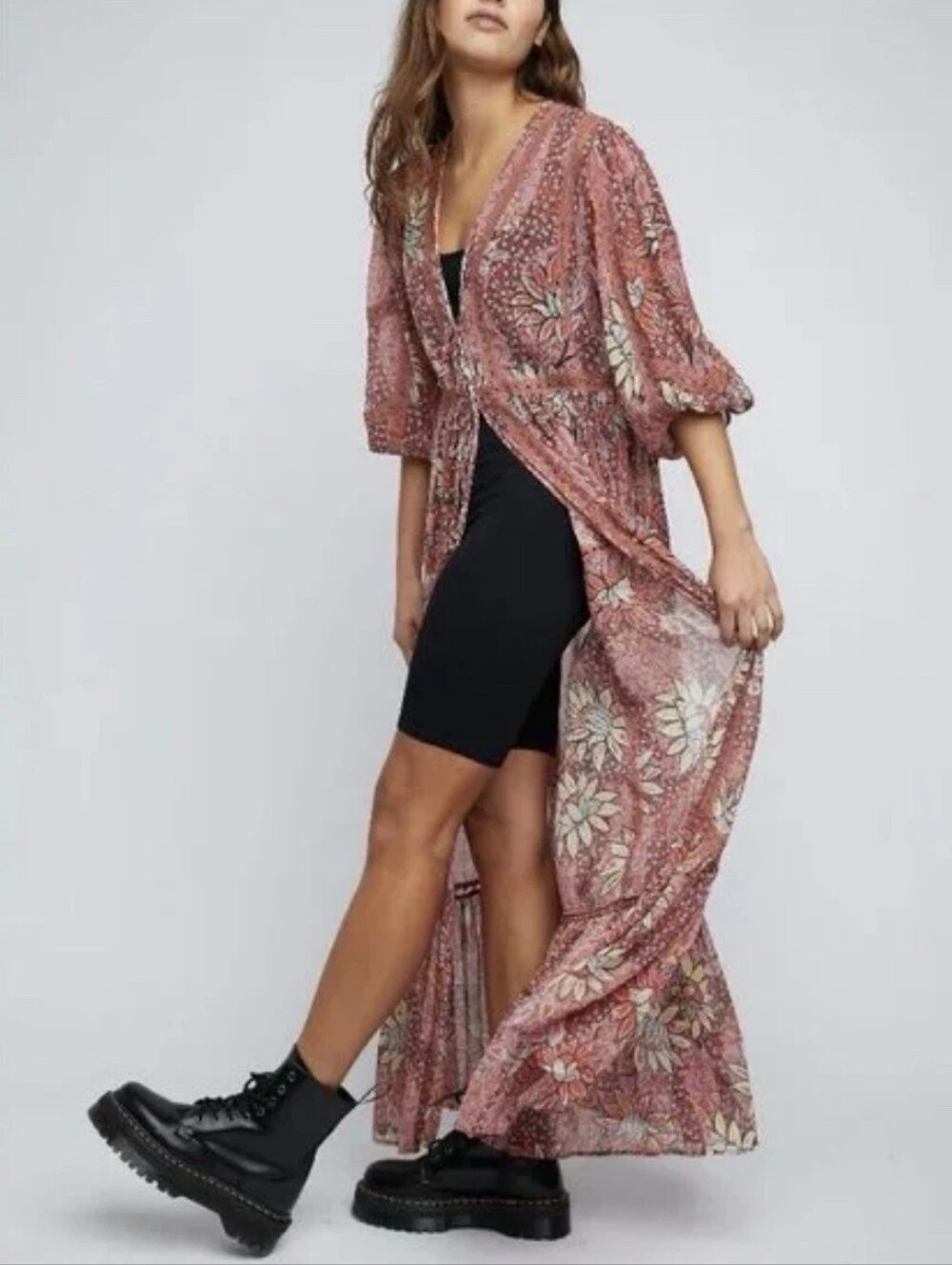 NWT Free People Intimately Grasslands Maxi Duster Size M/L